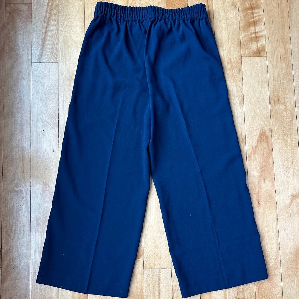 Madewell Caldwell Navy Blue High Rise Crop Trousers Size S - Picture 4 of 4